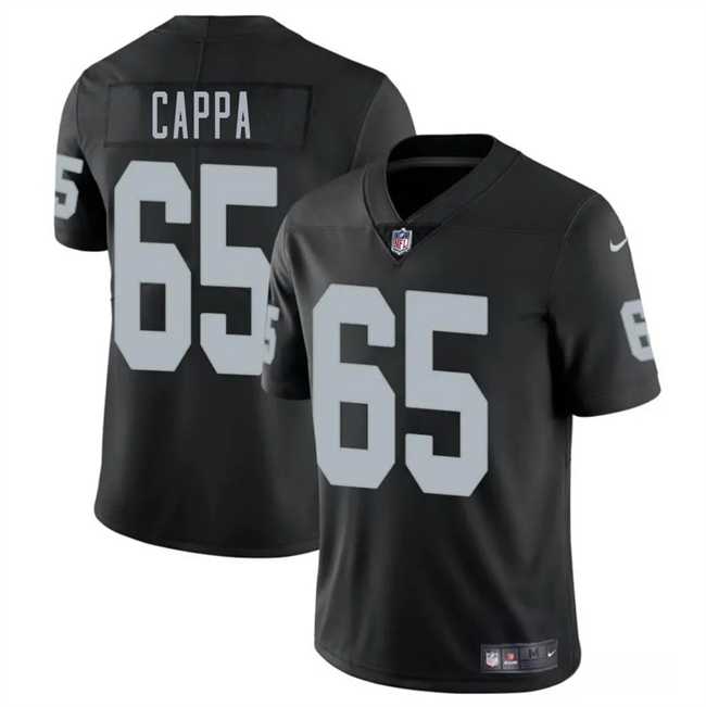 Men & Women & Youth Las Vegas Raiders #65 Alex Cappa Black 2025 Vapor Stitched Jersey->las vegas raiders->NFL Jersey